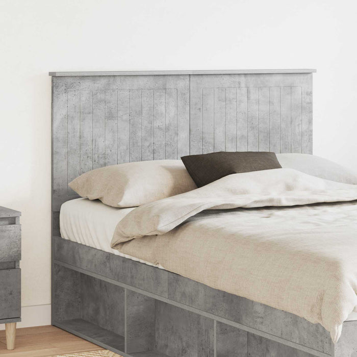 Tăblie cap cu headboard Gri din beton 120 cm Lemn compozit - WALTI WALTI