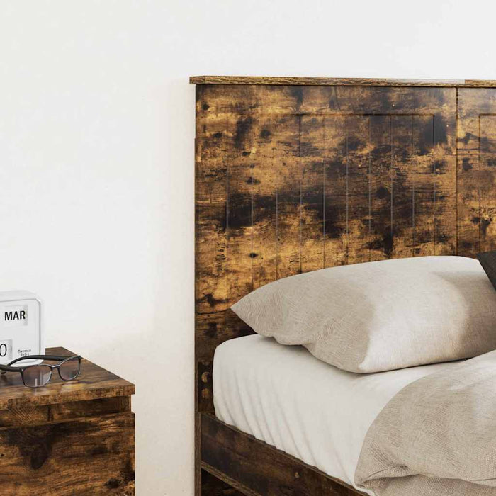 Tăblie cap cu headboard Stejar fumuriu 120 cm Lemn compozit - WALTI WALTI