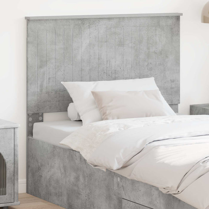 Tăblie cap cu headboard Gri din beton 100 cm Lemn compozit - WALTI WALTI