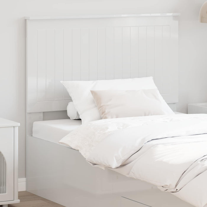 Tăblie cap cu headboard Alb Lucios 100 cm Lemn compozit - WALTI WALTI