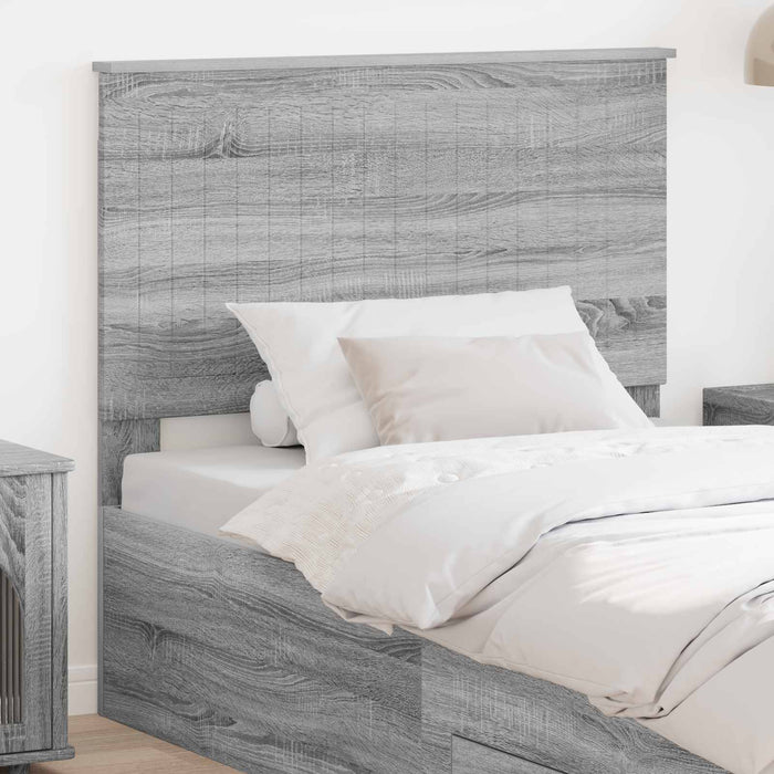 Tăblie cap cu headboard Gri Sonoma 100 cm Lemn compozit - WALTI WALTI