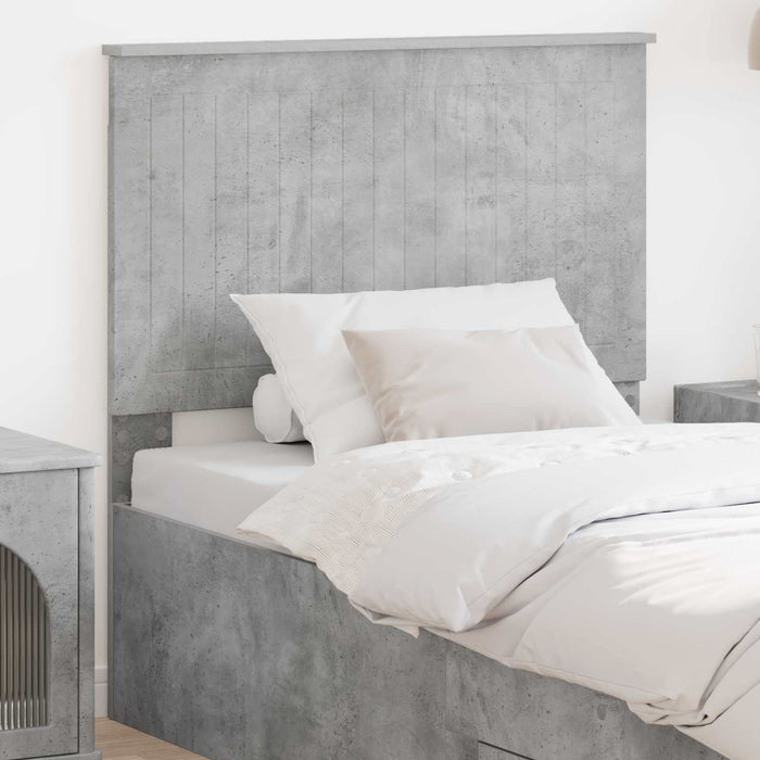 Tăblie cap cu headboard Gri din beton 90 cm Lemn compozit - WALTI WALTI