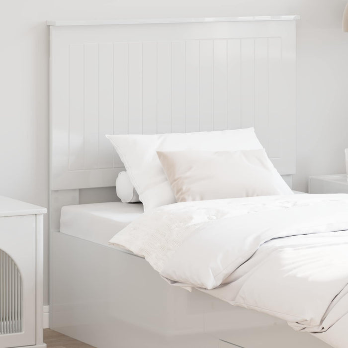 Tăblie cap cu headboard Alb Lucios 90 cm Lemn compozit - WALTI WALTI