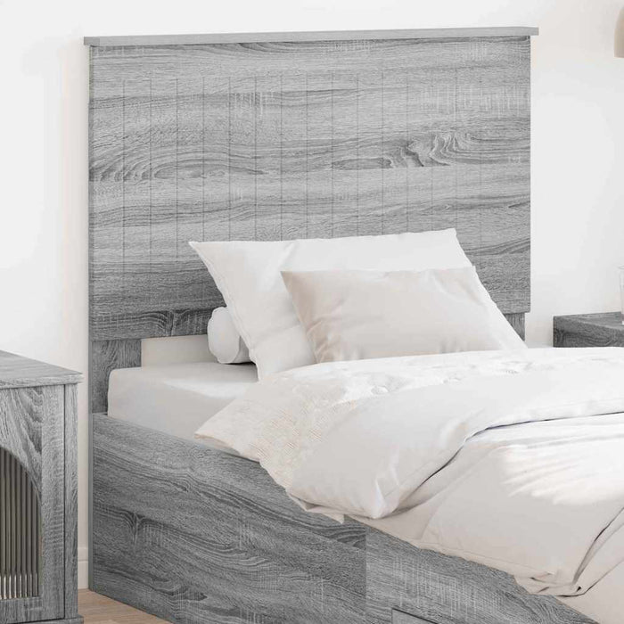 Tăblie cap cu headboard Gri Sonoma 90 cm Lemn compozit - WALTI WALTI