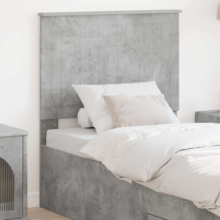 Tăblie cap cu headboard Gri din beton 80 cm Lemn compozit - WALTI WALTI