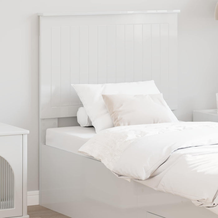 Tăblie cap cu headboard Alb Lucios 80 cm Lemn compozit - WALTI WALTI