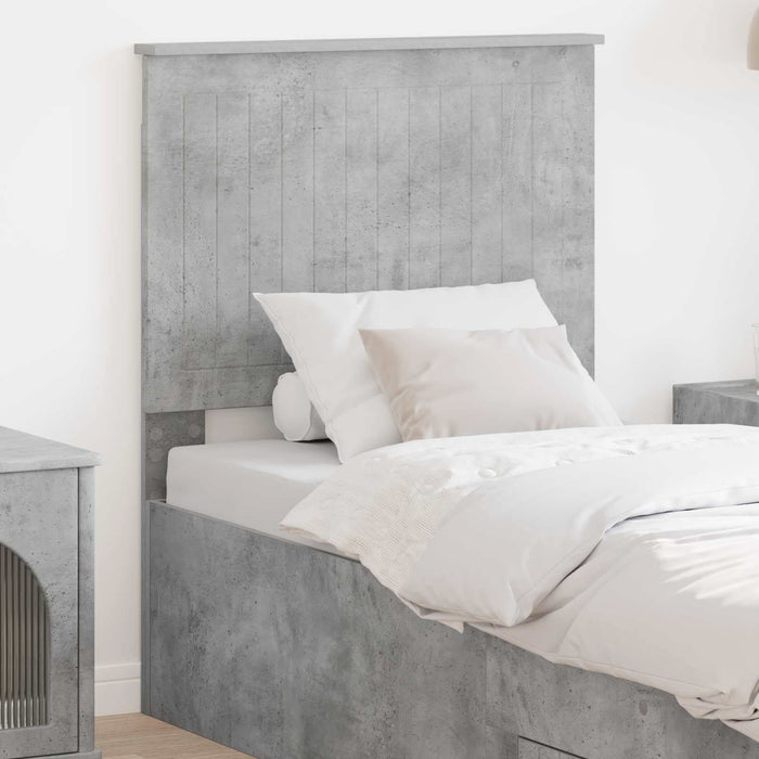 Tăblie cap cu headboard Gri din beton 75 cm Lemn compozit - WALTI WALTI