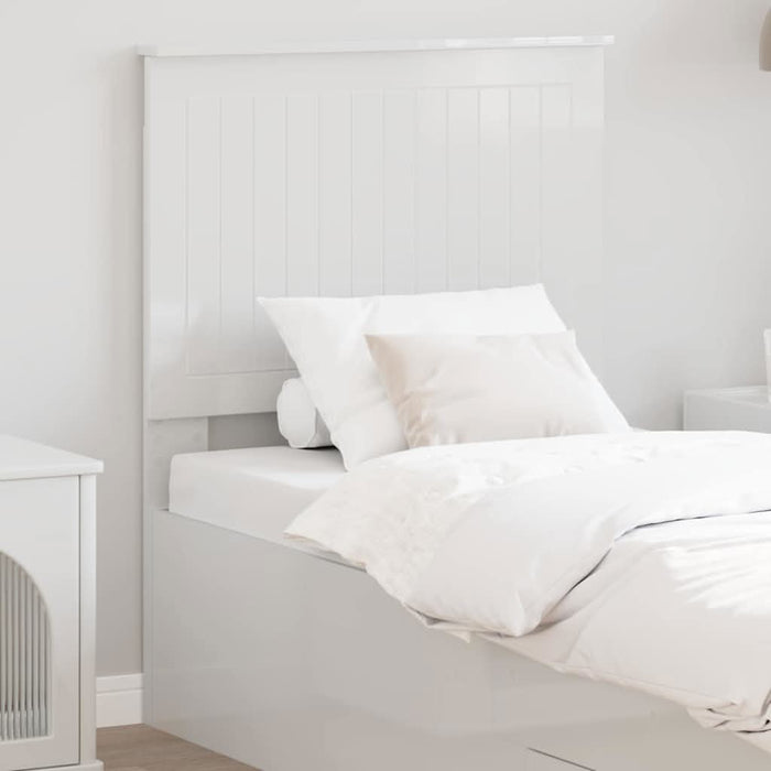 Tăblie cap cu headboard Alb Lucios 75 cm Lemn compozit - WALTI WALTI