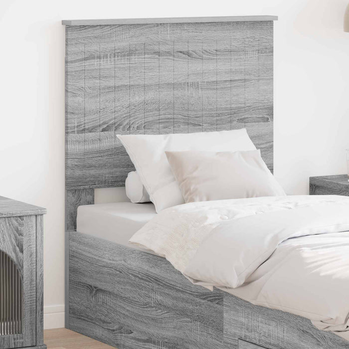 Tăblie cap cu headboard Gri Sonoma 75 cm Lemn compozit - WALTI WALTI