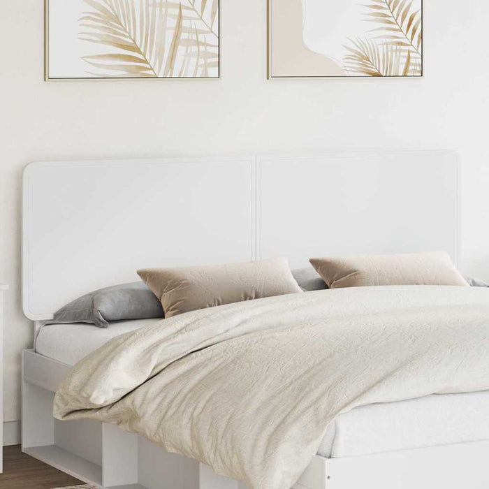 Tăblie cap cu headboard Alb 200 cm Lemn compozit - WALTI WALTI