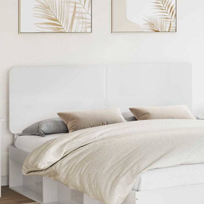 Tăblie cap cu headboard Alb Lucios 200 cm Lemn compozit - WALTI WALTI