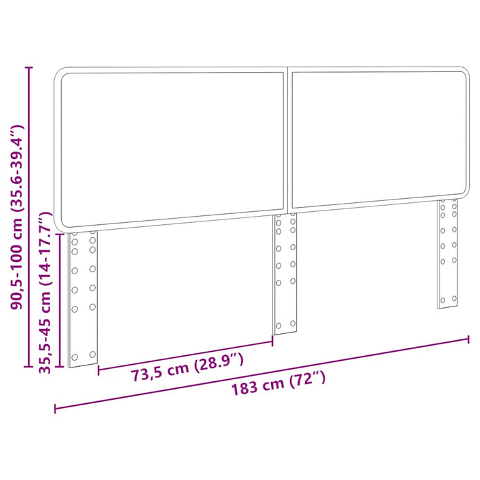 Tăblie cap cu headboard Stejar Sonoma 180 cm Lemn compozit - WALTI WALTI
