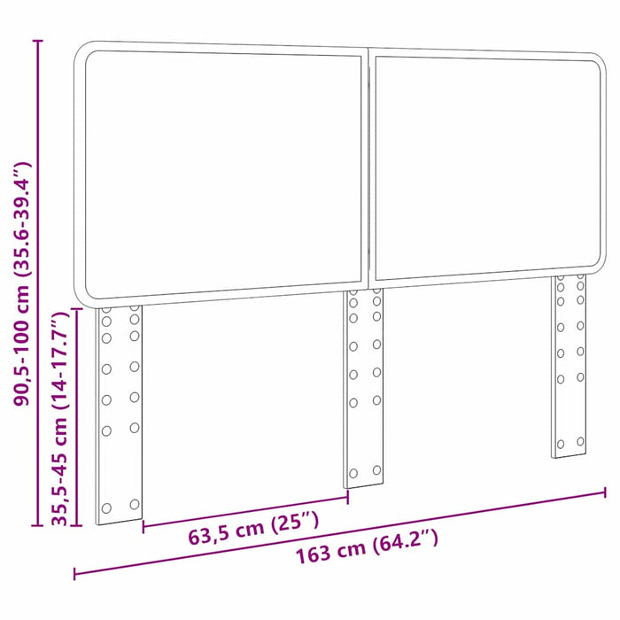 Tăblie cap cu headboard Stejar Negru 160 cm Lemn compozit - WALTI WALTI