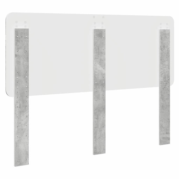 Tăblie cap cu headboard Gri din beton 160 cm Lemn compozit - WALTI WALTI