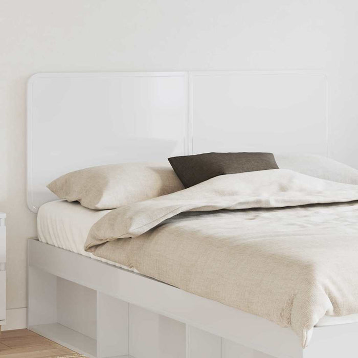Tăblie cap cu headboard Alb Lucios 160 cm Lemn compozit - WALTI WALTI