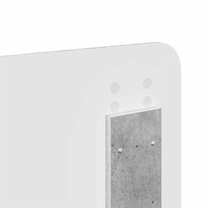 Tăblie cap cu headboard Gri din beton 135 cm Lemn compozit - WALTI WALTI