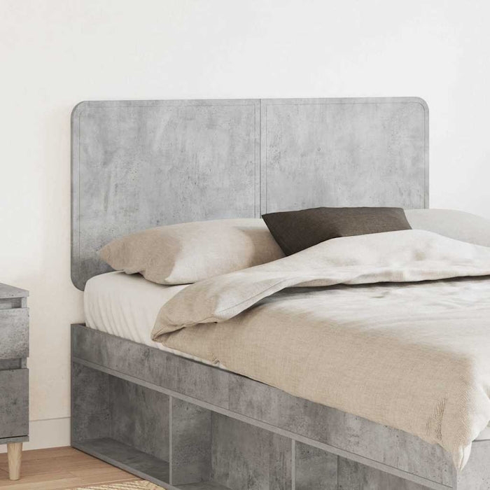 Tăblie cap cu headboard Gri din beton 135 cm Lemn compozit - WALTI WALTI