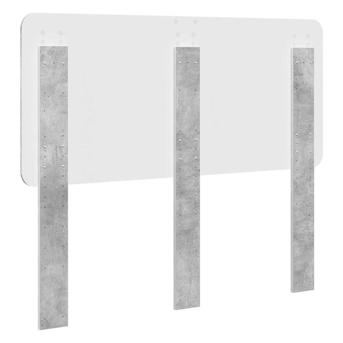 Tăblie cap cu headboard Gri din beton 135 cm Lemn compozit - WALTI WALTI