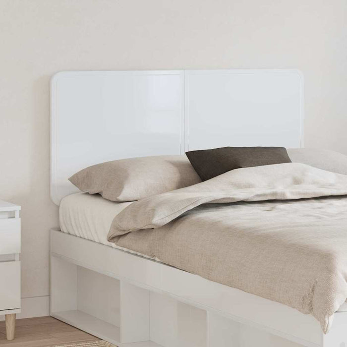 Tăblie cap cu headboard Alb Lucios 135 cm Lemn compozit - WALTI WALTI