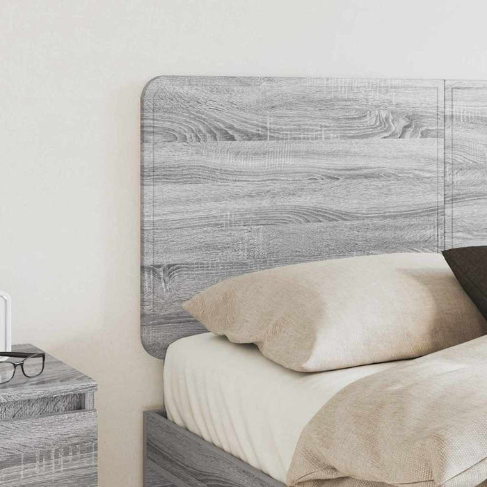 Tăblie cap cu headboard Gri Sonoma 135 cm Lemn compozit - WALTI WALTI