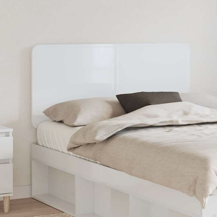 Tăblie cap cu headboard Alb Lucios 120 cm Lemn compozit - WALTI WALTI