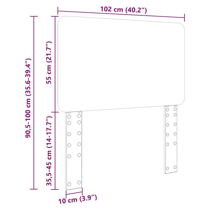 Tăblie cap cu headboard Stejar fumuriu 100 cm Lemn compozit - WALTI WALTI