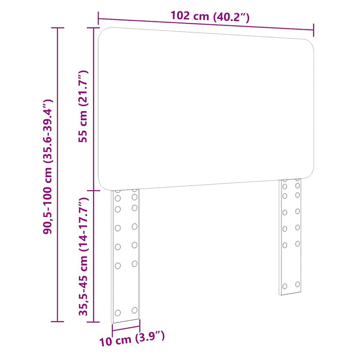 Tăblie cap cu headboard Gri Sonoma 100 cm Lemn compozit - WALTI WALTI