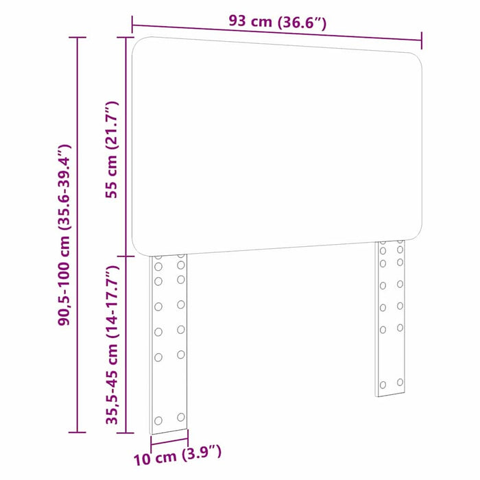 Tăblie cap cu headboard Lemn Vechi 90 cm Lemn compozit - WALTI WALTI