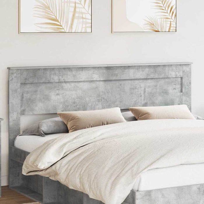 Tăblie cap cu headboard Gri din beton 200 cm Lemn compozit - WALTI WALTI