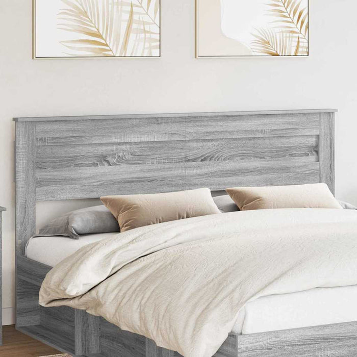 Tăblie cap cu headboard Gri Sonoma 200 cm Lemn compozit - WALTI WALTI