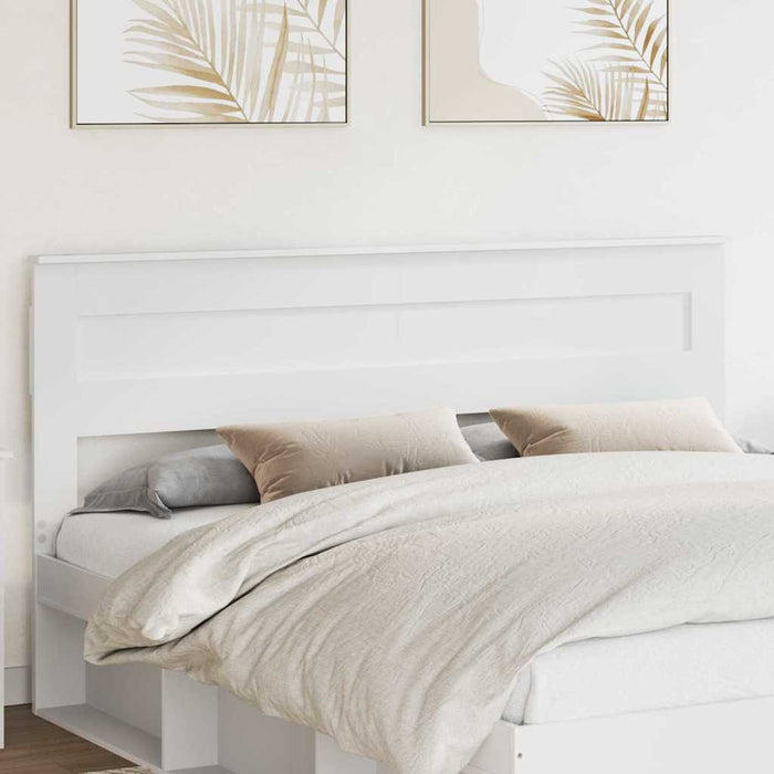 Tăblie cap cu headboard Alb 180 cm Lemn compozit - WALTI WALTI