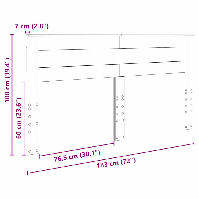 Tăblie cap cu headboard Alb 180 cm Lemn compozit - WALTI WALTI