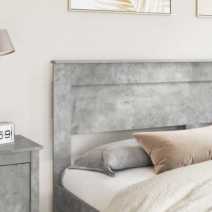 Tăblie cap cu headboard Gri din beton 180 cm Lemn compozit - WALTI WALTI