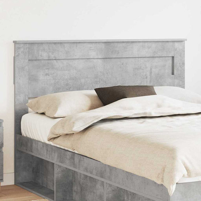 Tăblie cap cu headboard Gri din beton 160 cm Lemn compozit - WALTI WALTI
