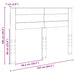 Tăblie cap cu headboard Gri Sonoma 160 cm Lemn compozit - WALTI WALTI