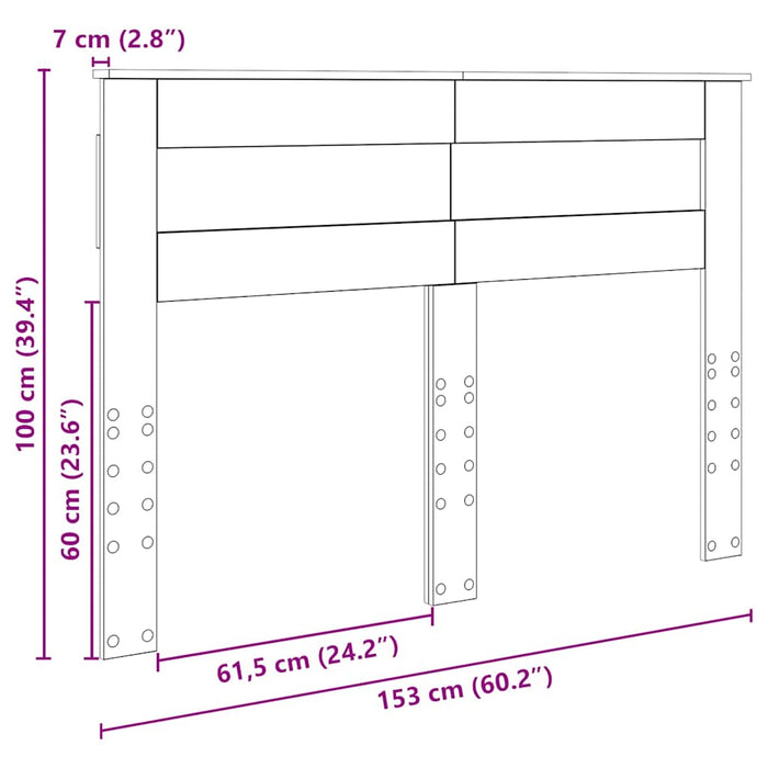 Tăblie cap cu headboard Alb 150 cm Lemn compozit - WALTI WALTI