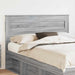 Tăblie cap cu headboard Gri Sonoma 140 cm Lemn compozit - WALTI WALTI