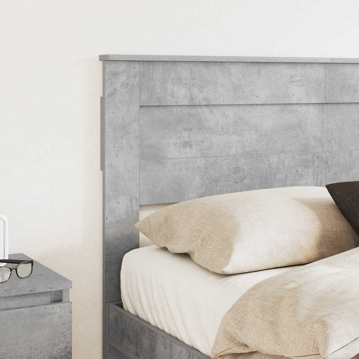 Tăblie cap cu headboard Gri din beton 120 cm Lemn compozit - WALTI WALTI