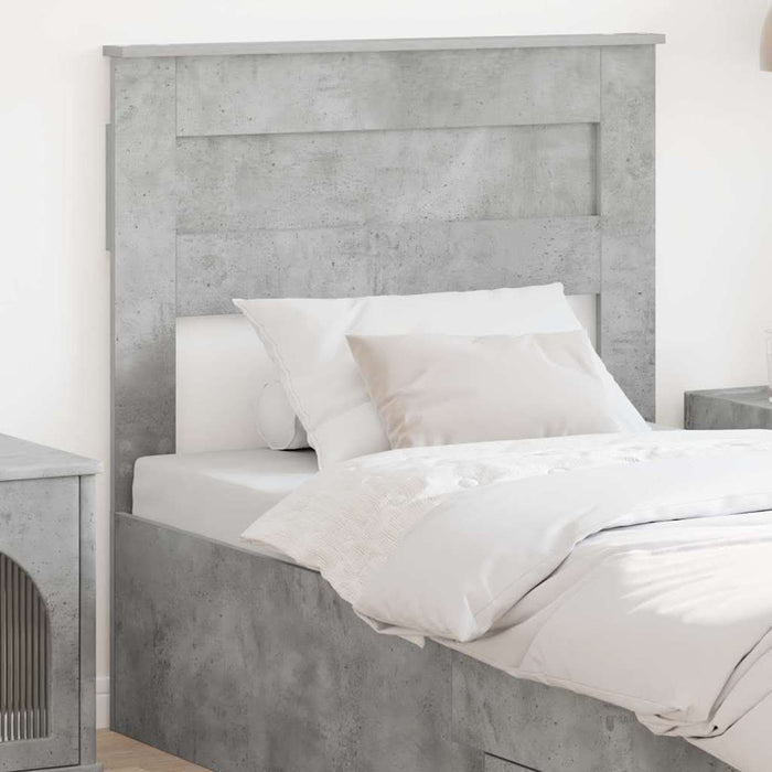 Tăblie cap cu headboard Gri din beton 90 cm Lemn compozit - WALTI WALTI