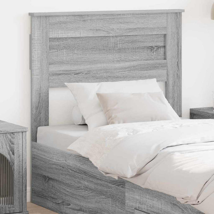 Tăblie cap cu headboard Gri Sonoma 90 cm Lemn compozit - WALTI WALTI
