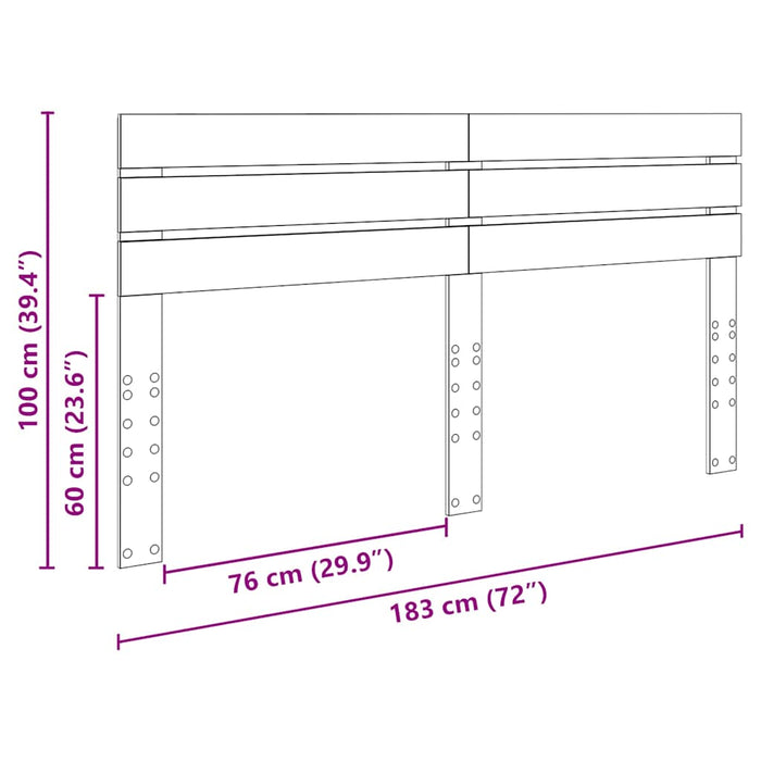 Tăblie cap cu headboard Stejar Sonoma 180 cm Lemn compozit - WALTI WALTI