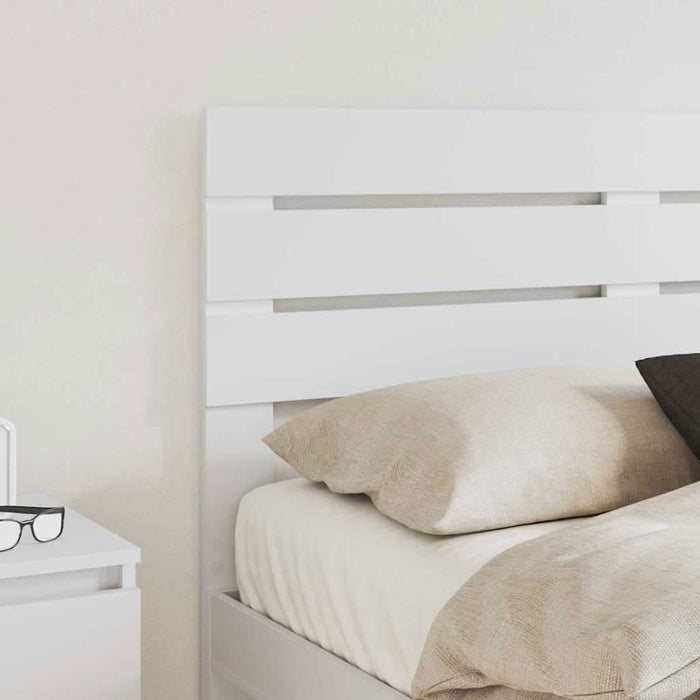 Tăblie cap cu headboard Alb 150 cm Lemn compozit - WALTI WALTI