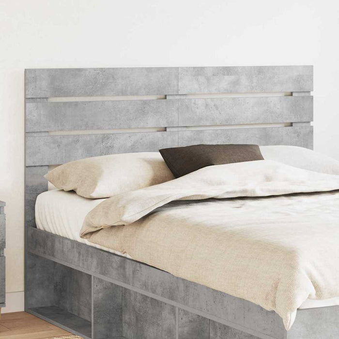 Tăblie cap cu headboard Gri din beton 150 cm Lemn compozit - WALTI WALTI