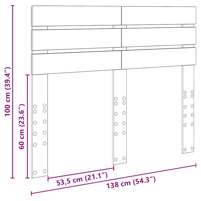 Tăblie cap cu headboard Alb 135 cm Lemn compozit - WALTI WALTI
