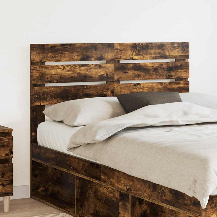 Tăblie cap cu headboard Stejar fumuriu 135 cm Lemn compozit - WALTI WALTI