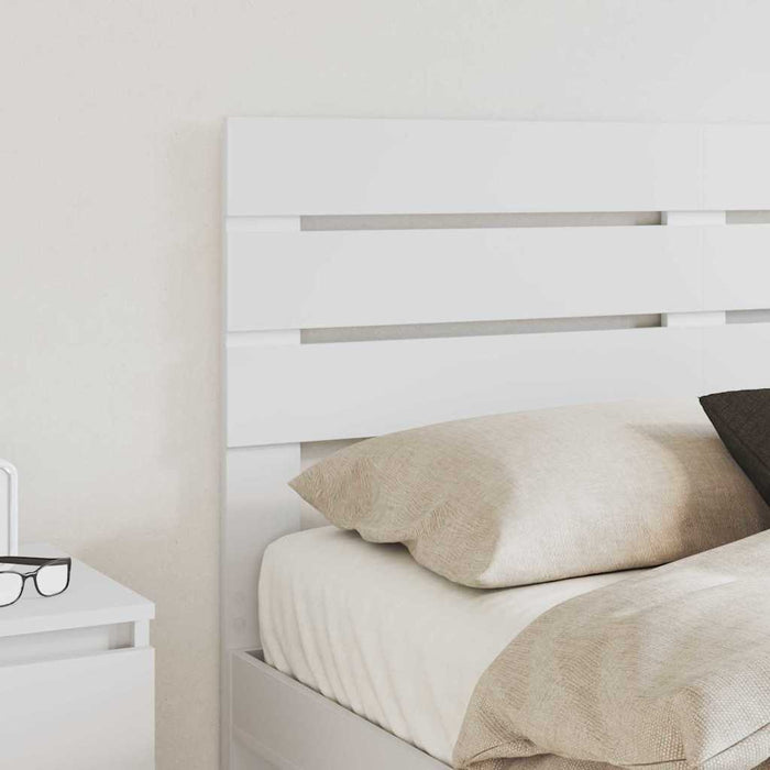 Tăblie cap cu headboard Alb 120 cm Lemn compozit - WALTI WALTI