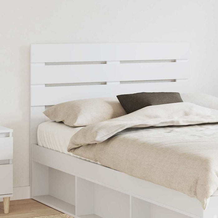 Tăblie cap cu headboard Alb 120 cm Lemn compozit - WALTI WALTI