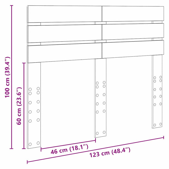 Tăblie cap cu headboard Alb 120 cm Lemn compozit - WALTI WALTI