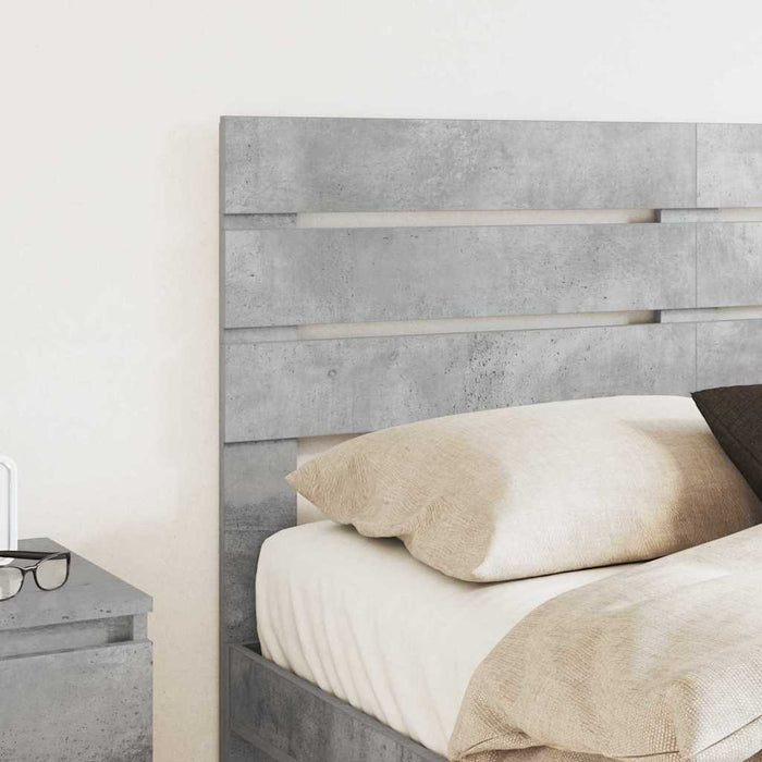 Tăblie cap cu headboard Gri din beton 120 cm Lemn compozit - WALTI WALTI