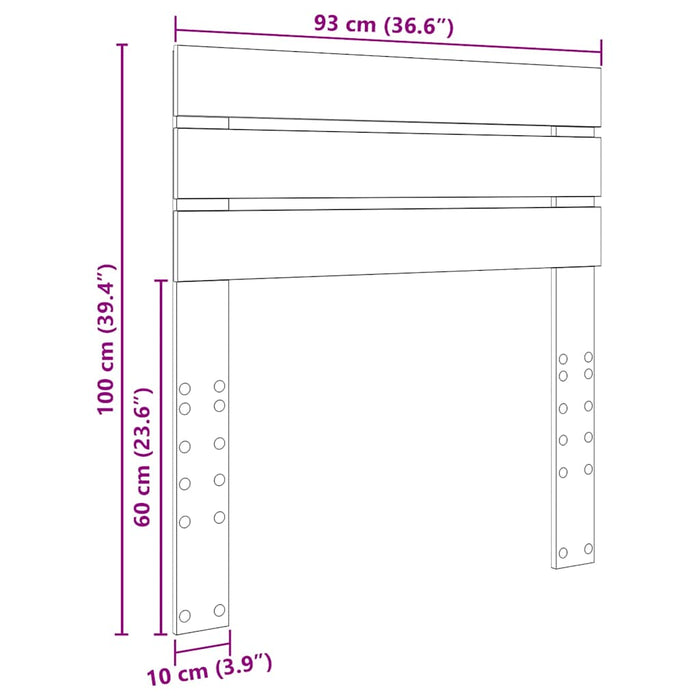 Tăblie cap cu headboard Stejar Sonoma 90 cm Lemn compozit - WALTI WALTI